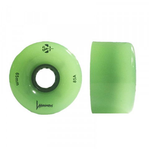 Części - Luminous Longboard Freestyle LED Wheels 65x37mm/85a - Green Glow (1 szt.) - Zdjęcie 1