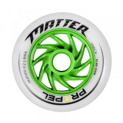 Promocje - Kółka do Rolek Matter Propel 110mm F2 84a (1 szt.) - Biało/Zielone - Zdjęcie 1
