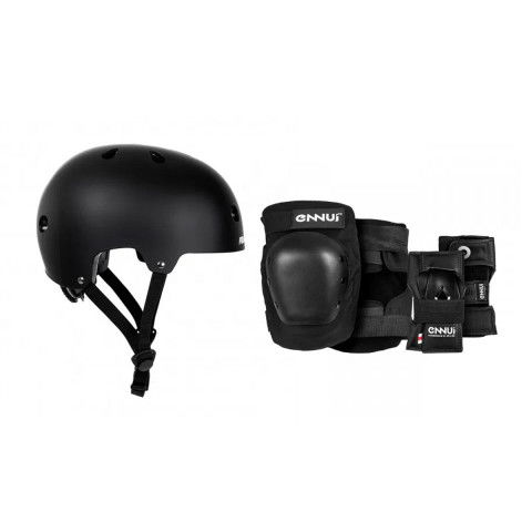 Kaski - Kask Powerslide Urban Czarny + Ennui Aly Dual Pack - Zdjęcie 1