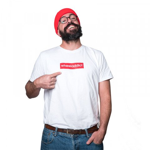 Koszulki - Koszulka Wheeladdict Logo T-shirt - Biały - Zdjęcie 1
