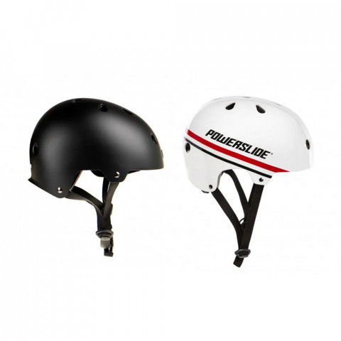Kaski - Kask Powerslide Pro Urban Stripe + Kask Powerslide Allround Czarny - Zdjęcie 1