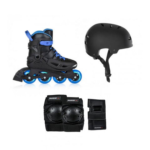 Rolki - Rolki Powerslide Stargaze - Czarne + Kask i Ochraniacze Powerslide - Zdjęcie 1