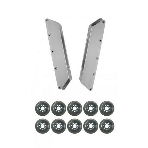 Szyny - Szyny do rolek Wizard Progressive Rocker 5x80mm 324mm + Kółka Wizard 80mm/85a - Zdjęcie 1