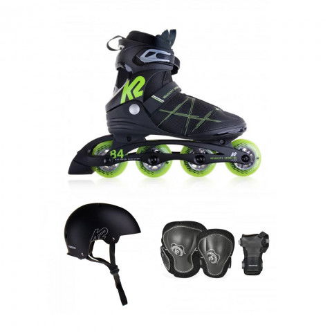 Rolki - Rolki K2 Velocity Sport 84 + Kask K2 Varsity + Ochraniacze Powerslide Pro Air - Zdjęcie 1