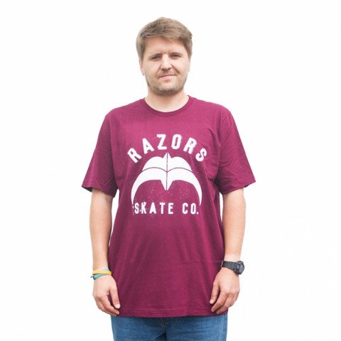 Koszulki - Koszulka Razors Skate Co 2 T-Shirt - Maroon - Zdjęcie 1