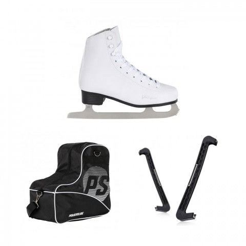 Playlife - Łyżwy Playlife Classic Ice Skate - Białe + Ochraniacze + Torba - Zdjęcie 1