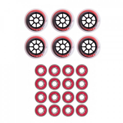Kółka - Kółka do Rolek Powerslide Vortex 110mm/85a + Bones Reds (6 szt.) - Zdjęcie 1