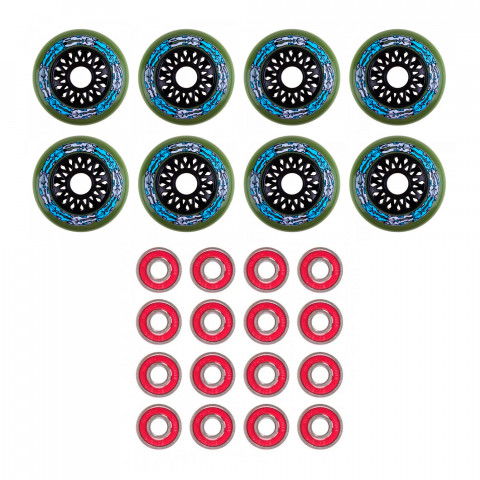 Kółka - Kółka do Rolek Mushroom Blading 90mm X Bones Reds - Zdjęcie 1