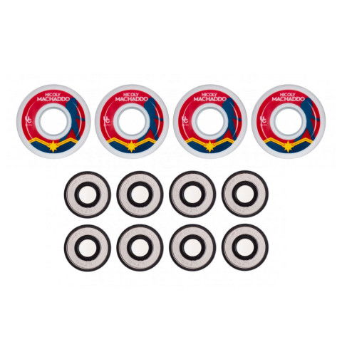 Kółka - Kółka do Rolek Undercover Nicoly Machaddo 58mm/90a + Famus United Abec 5 RS (4 szt.) - Zdjęcie 1