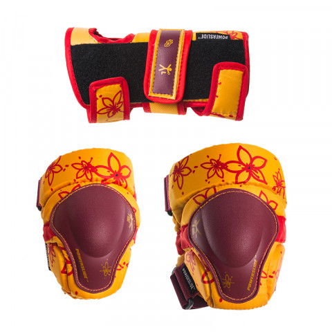 Ochraniacze - Ochraniacze Powerslide Kids Tri-pack - Pomarańczowo/Bordowy - Zdjęcie 1