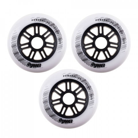 Kółka - Kółka do Rolek Powerslide Spinner 100mm/88a - Białe (3 szt.) - Zdjęcie 1