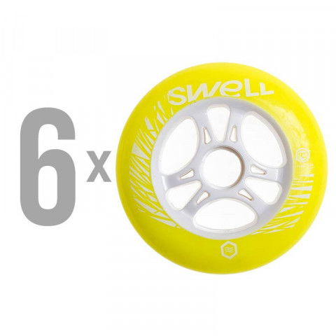 Kółka - Kółka do Rolek Powerslide Swell 110mm/86a SHR - Yellow Flash (6 szt.) - Zdjęcie 1