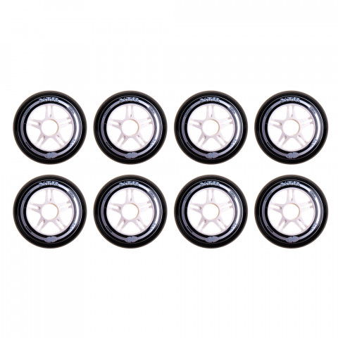 Kółka - Kółka do Rolek Hyper XTR 100mm/85a - Czarno/Białe (8 szt.) - Zdjęcie 1