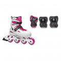 Rolki Rollerblade Fury Biało/Różowe - Combo