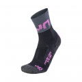 UYN Light Socks Lady - Czarno/Szaro/Rose Violet
