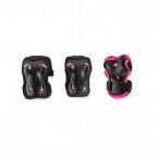 Ochraniacze Rollerblade Skate Gear Junior Tri-Pack - Czarno/Różowe