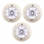 Kółka do Rolek Luminous LED 110mm/85a - White/Glow (3 szt.)