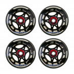 Kółka do Rolek Powerslide Phuzion 80mm/83A Czarne + Abec 9 (4)