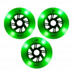 Kółka do Rolek Luminous LED 125mm/85a - Zielone-Glow-Zielone (3)
